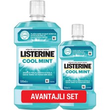 Listerine Coolmint Ağız Bakım 500 ML+250 ml 2 Adet