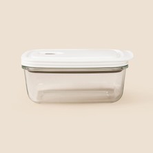 Matmel Cam Saklama Kabı - Şeffaf / Beyaz - 830 ml