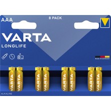 Varta Longlife 8'li Aaa Ince Pil - Mavi