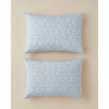 English Home Dulcie Kolay Ütülenir 2'li Yastık Kılıfı 50X70 cm Mavi