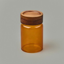 Matmel Mia Akasya Yuvarlak Cam Kavanoz - Amber - 250 ml
