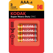 Kodak Çinko Karbon Ince Pil Blister Aaa 4'lü 3 Adet