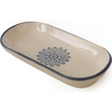 Keramika Dc Mavi Dekor Kayık Tabak 16 cm
