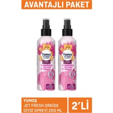 Yumoş Jet Fresh Orkide Giysi Spreyi 2X200 ml 4 Adet