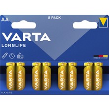 Varta Longlife 8'li Aa Kalem Pil - Mavi