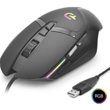 MiraLive G402 Gaming Mouse 7200 Dpi 7 Tuş 1000 Hz Rgb - Siyah