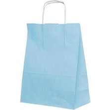 Doğaberen Kağıt Çanta Burgu Saplı  Mavi  25X31X12 25 Adet
