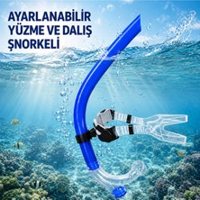 Premini Ayarlanabilir Yüzme Dalış Şnorkeli Su Sporları Nefes Borusu
