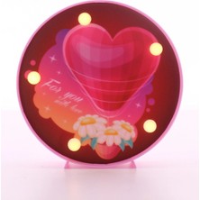 MiraLive Dekoratif  3D LED Lamba Kalp Temalı LED Lamba