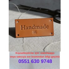 Sy Etiket Suni Deri Etiket, Kişiselleştirilebilen Isim, Marka, Ünvana Özel, 30 Adet 5x1,5 Cm, Promosyon