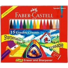 Faber-Castell 15 Adet 227152 Silinebilir Renkli Mum Boya Seti Canlı Renkler ile Yaratıcılığınızı Keşfedin