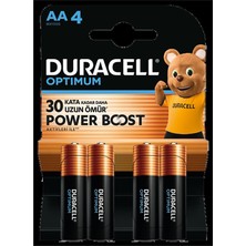 Duracell Optimum Powerboost Aa Kalem Pil 4'lü 2 Adet