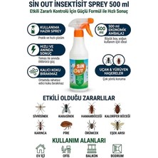 Sin Out Haşere 500 ml Etkili Zararlı Kontrolü İçin Güçlü Formül ile Hızlı Sonuç