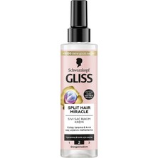 Gliss Split Hair Miracle Kırık Uçları Mühürleyen Sıvı Saç Bakım Kremi - Iyonik Kompleks ve Üzüm Çekirdeği Yağı ile 200 ml 2 Adet