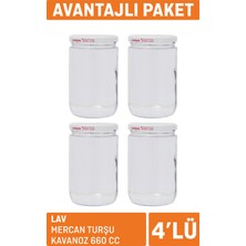 Lav Mercan Turşu Kavanoz 4'lü 660 cc 4 Adet