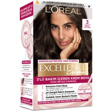 L'Oréal Paris Excellence Creme 3 Koyu Kestane Saç Boyası 192 ml 2 Adet