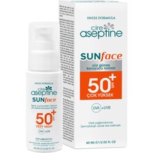 Cire Aseptine Yüz Güneş Losyonu SPF 50+ Tüm Cilt Tipleri İçin Yaz İçin İdeal Koruma