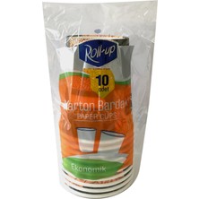 Roll-Up Karton Kahve Bardağı 8 Oz 10'lu 4 Adet