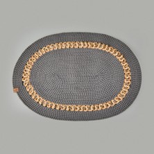 Matmel Jüt Görünümlü Kapı Önü Paspası - Antrasit - 50X70 cm
