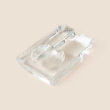 Alegre Glass Glass Bore Puro Küllük - Şeffaf - 17X10 cm