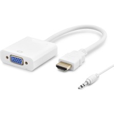 Skygo HDMI To VGA Dişi Ses Çıkışlı Görüntü Dönüştürücü 1080P - Beyaz HDX2019B