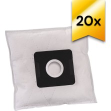 FANTOM - ELEKTRİKLİ SÜPÜRGE UYUMLU SENTETİK TOZ TORBASI - 20 ADET - SİYAH PLASTİK - ( UYUMLU MODELLER AÇIKLAMADA )