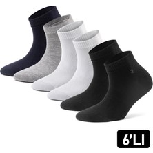 Just Inner Erkek 6'lı Pamuklu Patik Çorap Mevsimlik Nefes Alan (14200)