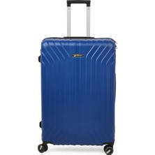 Matmel Vertical Line Büyük Boy Abs Valiz - Gece Mavisi - 76X52X30 cm