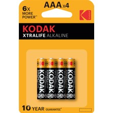 Kodak Xtralife Alkalin Ince Pil Blister Aaa 4'lü 2 Adet