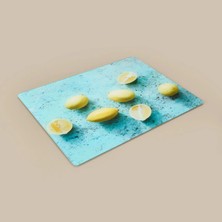 Matmel Limon Desenli Cam Kesme Tahtası - Renkli - 30X40 cm