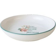 Keramika Çiçek Motto Çukur Tabak 22 cm