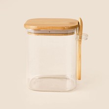 Matmel Kaşıklı Cam Kavanoz - Şeffaf - 900 ml