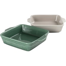 Touch Me Stoneware Kare Fırın Kabı 24.3 cm (FD305) 5 Adet