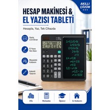 Ecuy Hesap Makineli El Yazısı Tableti, LCD Ekranlı Masaüstü Finansal Muhasebe Hesap Makinesi, Kalemli Not Alma Tableti