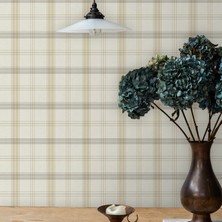 Adawall Geometrik Desen Duvar Kağıdı - ALFA 3714-1, Krem, Beyaz, Kağıt Taban, Vinil kaplı, Silinebilir yüzey  / 1.06x15.6 m - 16.5 m²