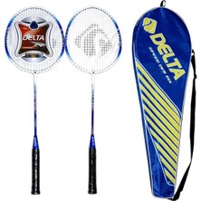 Delta Badminton Seti 2 Raketli ve Çantalı DVR 801, 66 cm Uzunluğunda Raketler ile Tam Set