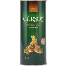 Gürsoy 1 lt x 4  Rafine Fındık Yağı Metal Teneke Yüksek Vitaminli Sağlıklı Yağ