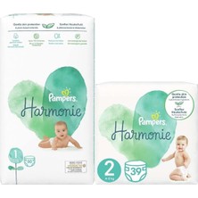 Belirtilmemiş Pampers Harmonie Bebek Bezi Beden:1 (2-5kg) Yenidoğan 50 Adet + Beden:2 (4-8kg) Mini 39 Adet