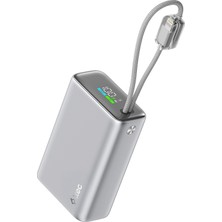 Ttec Recharger Pro Max Tft 20.000MAH Pd 45W Usb-C ve Lightning Dahili Kablolu Taşınabilir Hızlı Şarj Aleti Powerbank