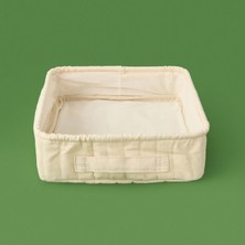 Matmel Living Kare Düzenleyici Sepet - Krem - 24X24X8 cm