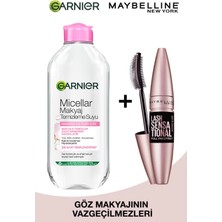 Belirtilmemiş Lash Sensational Intense Black Maskara + Garnier Micellar Kusursuz Makyaj Temizleme Suyu 400ML