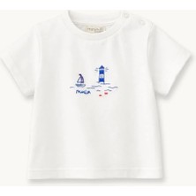 Mininio Erkek Çocuk Nakışlı T-Shirt  - Ekru