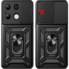 Almira Butik Mey Ithalat®   Redmi Note 13 4g Kılıf Pars Lens Yüzüklü Silikon - Lacivert