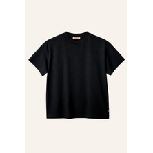 Zeyland Kız Erkek Çocuk Oversize T-Shirt  - Siyah