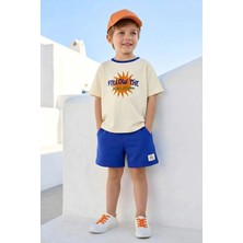 Zeyland Erkek Çocuk Baskılı T-Shirt  - Krem