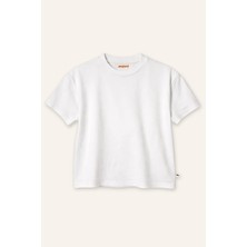 Zeyland Kız Erkek Çocuk Oversize T-Shirt  - Beyaz