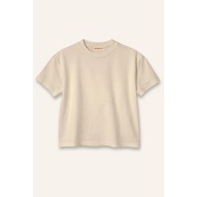 Zeyland Kız Erkek Çocuk Oversize T-Shirt  - Beige