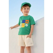 Zeyland Erkek Çocuk Baskılı T-Shirt  - Yeşil