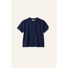 Zeyland Kız Erkek Çocuk Oversize T-Shirt  - Lacivert