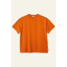 Zeyland Kız Erkek Çocuk Oversize T-Shirt  - Turuncu